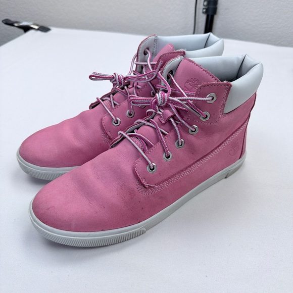 Timberland Pink Nubuck Lace-Up Boots - Picture 2 of 13